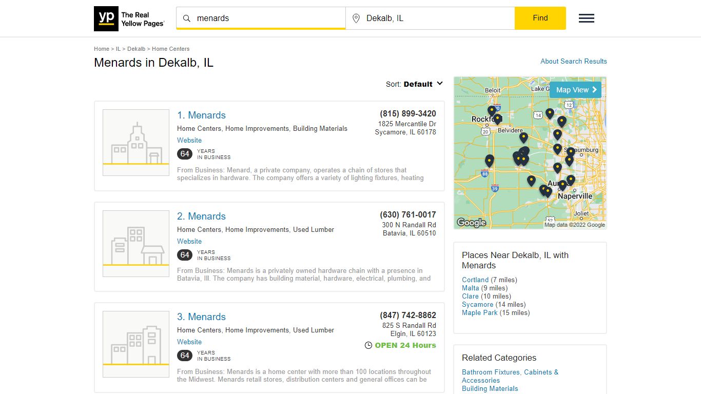 Menards Locations & Hours Near Dekalb, IL - YP.com